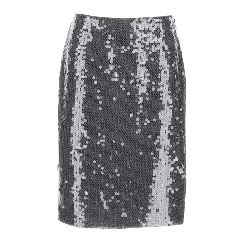 DAMES ROTATE Birger Christensen Rokken^Mesh Midi Rok met Pailletten