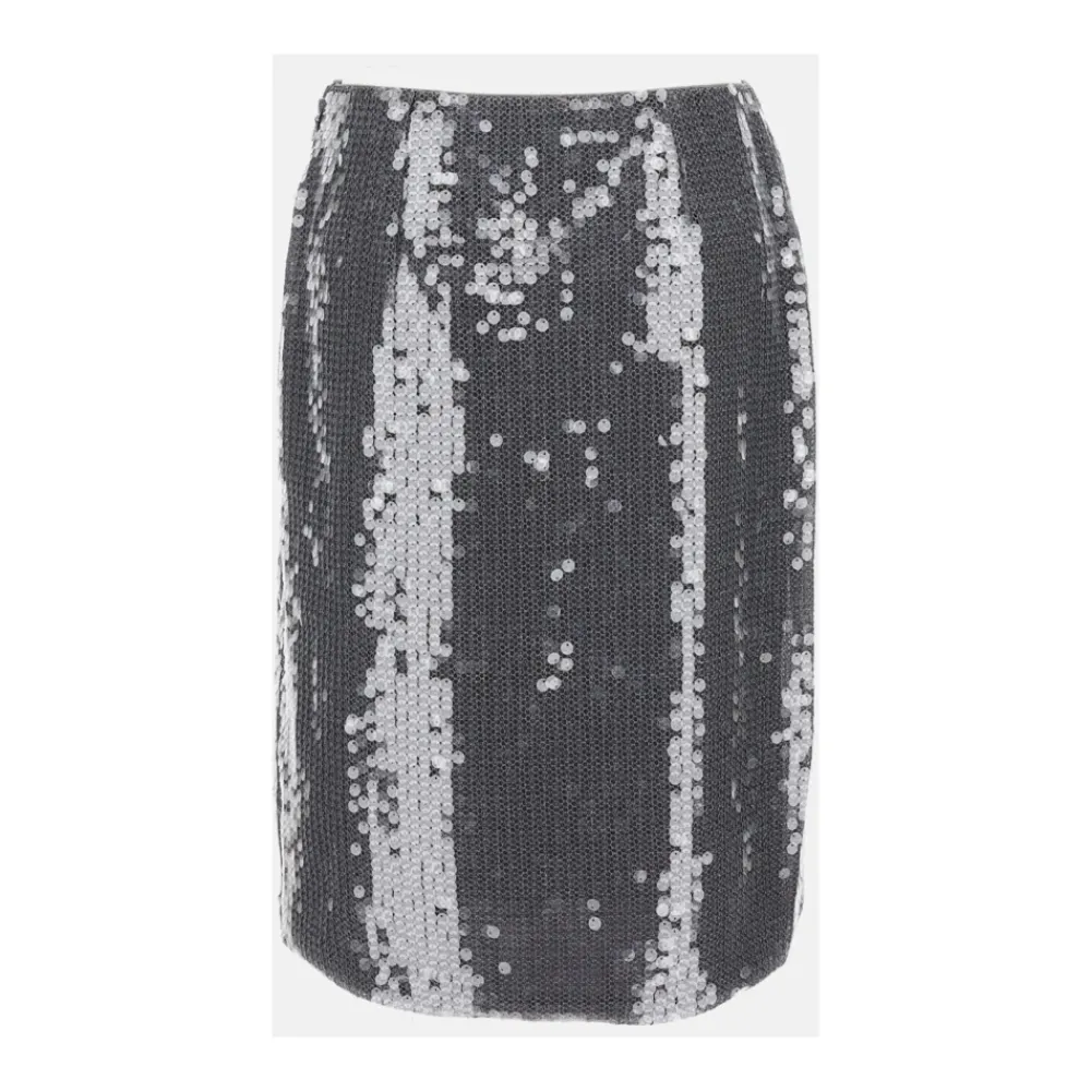 DAMES ROTATE Birger Christensen Rokken^Mesh Midi Rok met Pailletten