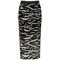 DAMES Marc Cain Rokken^Mesh Rok met Dierenprint