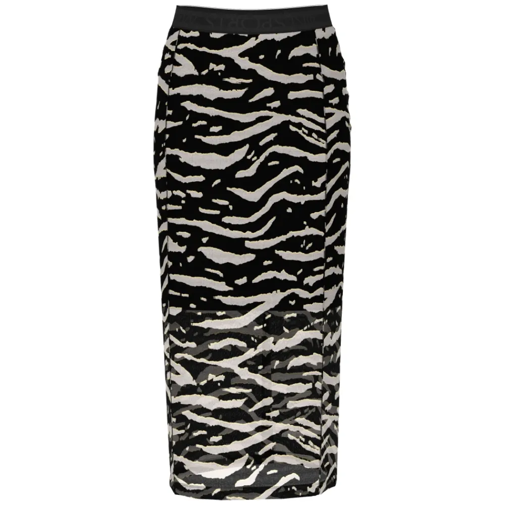 DAMES Marc Cain Rokken^Mesh Rok met Dierenprint