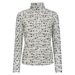 DAMES Haute L'Amitié Mesh Rollneck Top Pearl/Mocca