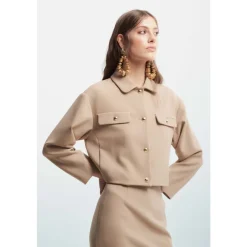 DAMES Kocca Jassen^Metal Button Cropped Jasje