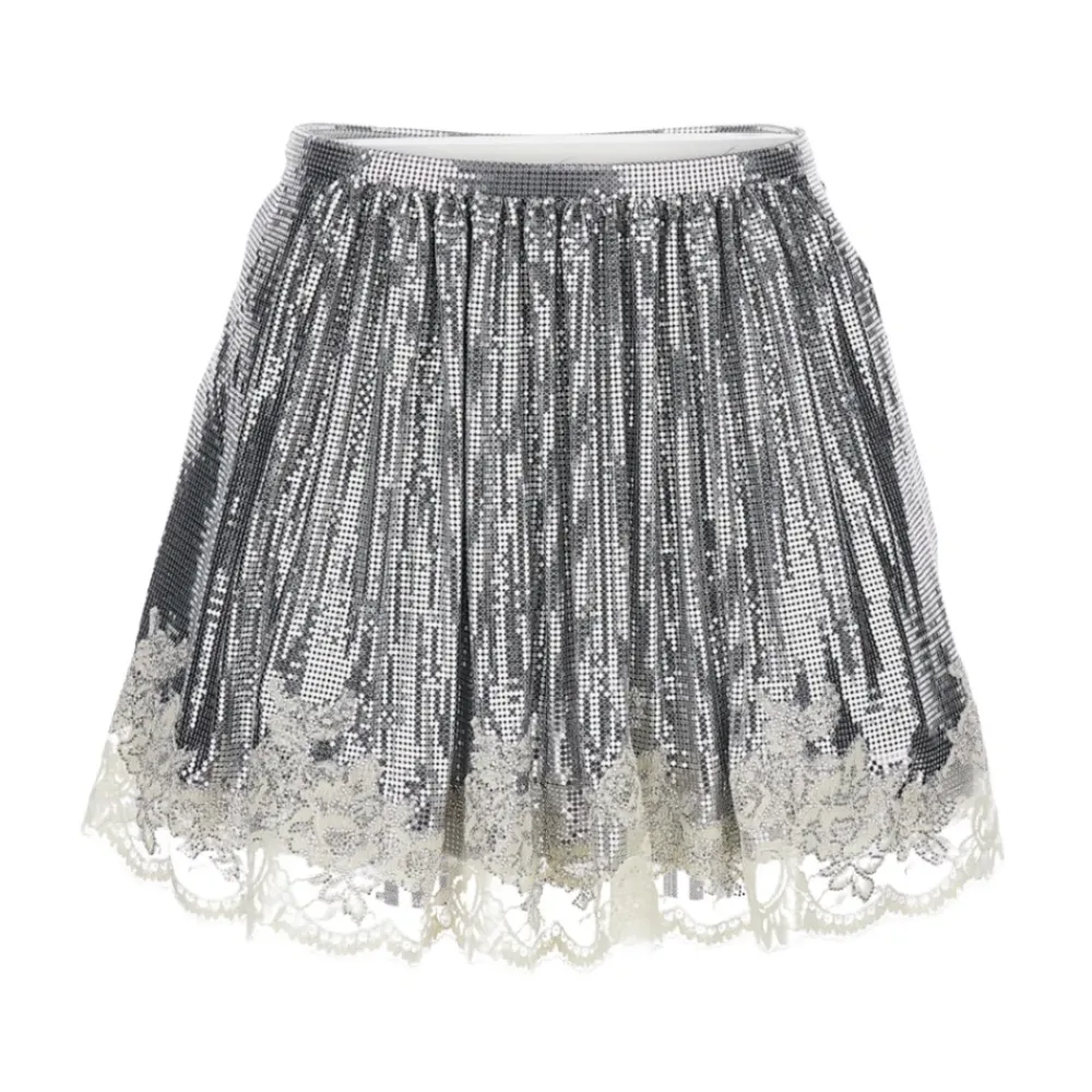 DAMES Rabanne Rokken^Metal Mesh Mini Skirt