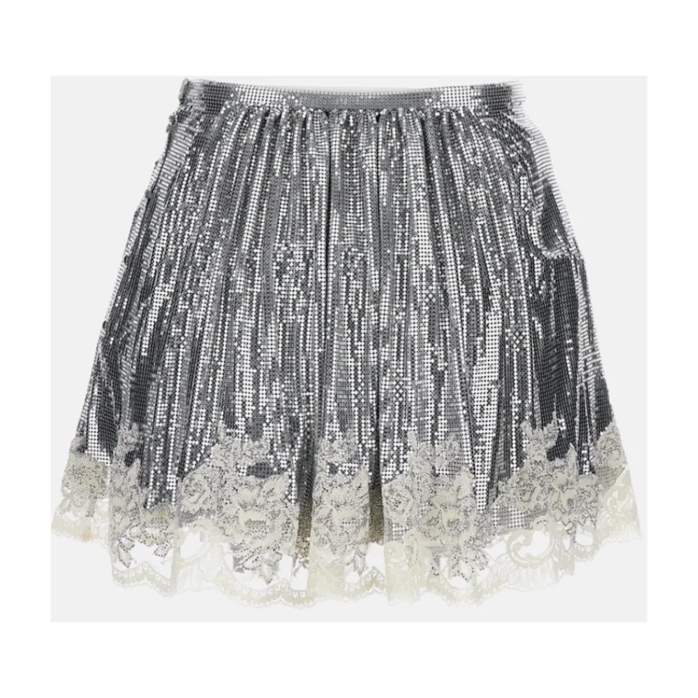 DAMES Rabanne Rokken^Metal Mesh Mini Skirt