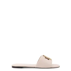 DAMES Tory Burch Slippers^Metalen Logo Leren Sandalen