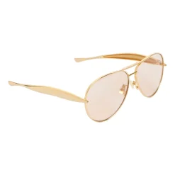 DAMES Bottega Veneta Metalen zonnebril met dubbel brugontwerp