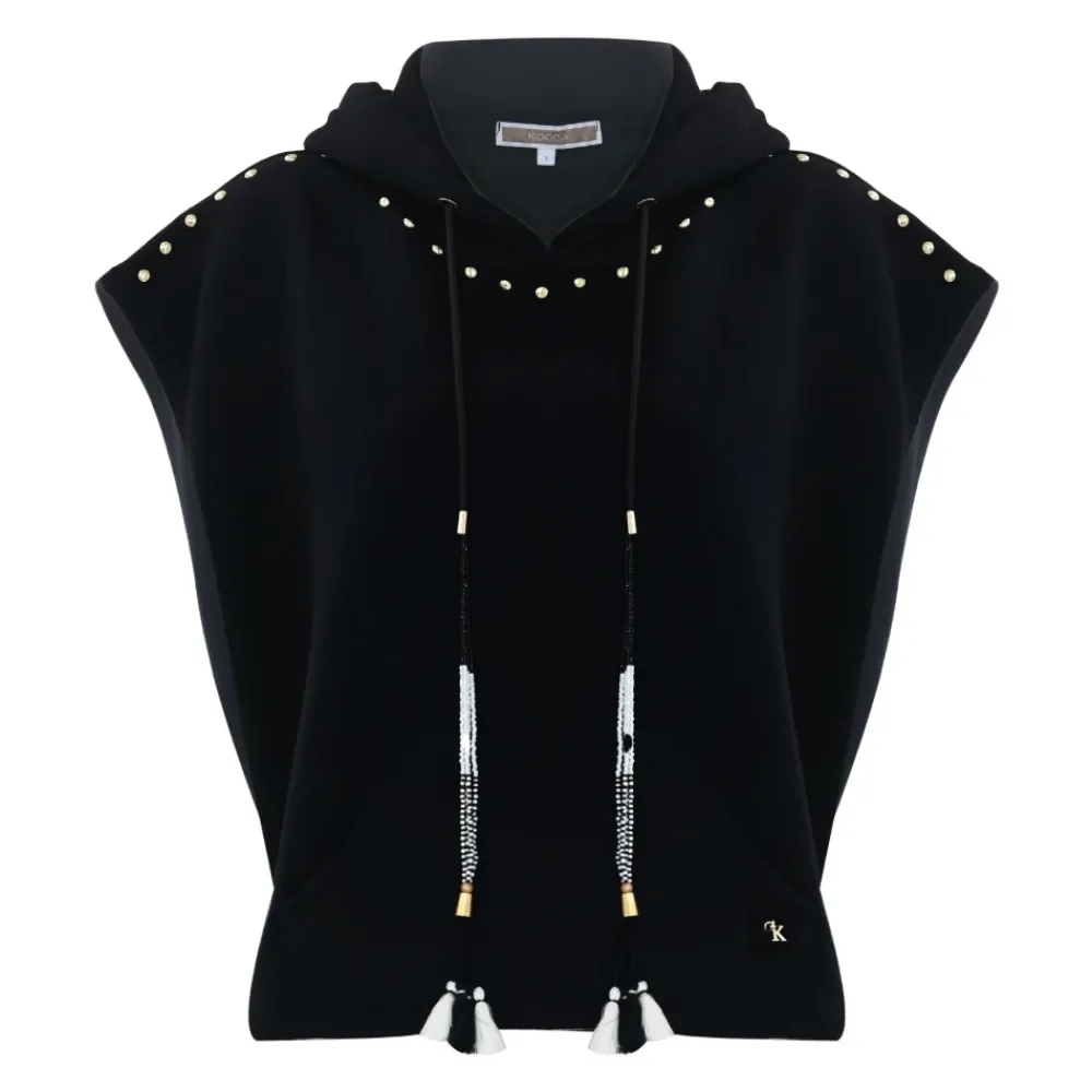 DAMES Kocca Hoodies & Sweatvesten^Metallic Detail Two-Tone Tassel Hoodie