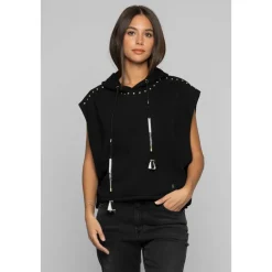 DAMES Kocca Hoodies & Sweatvesten^Metallic Detail Two-Tone Tassel Hoodie