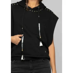 DAMES Kocca Hoodies & Sweatvesten^Metallic Detail Two-Tone Tassel Hoodie