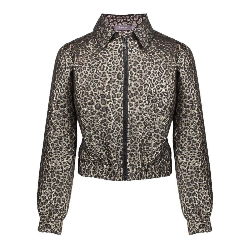 Geisha Jassen^Metallic Leopard Bomberjack