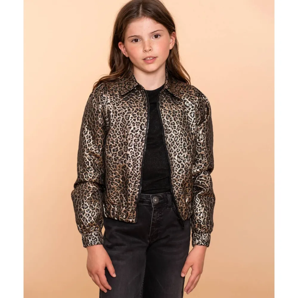 Geisha Jassen^Metallic Leopard Bomberjack