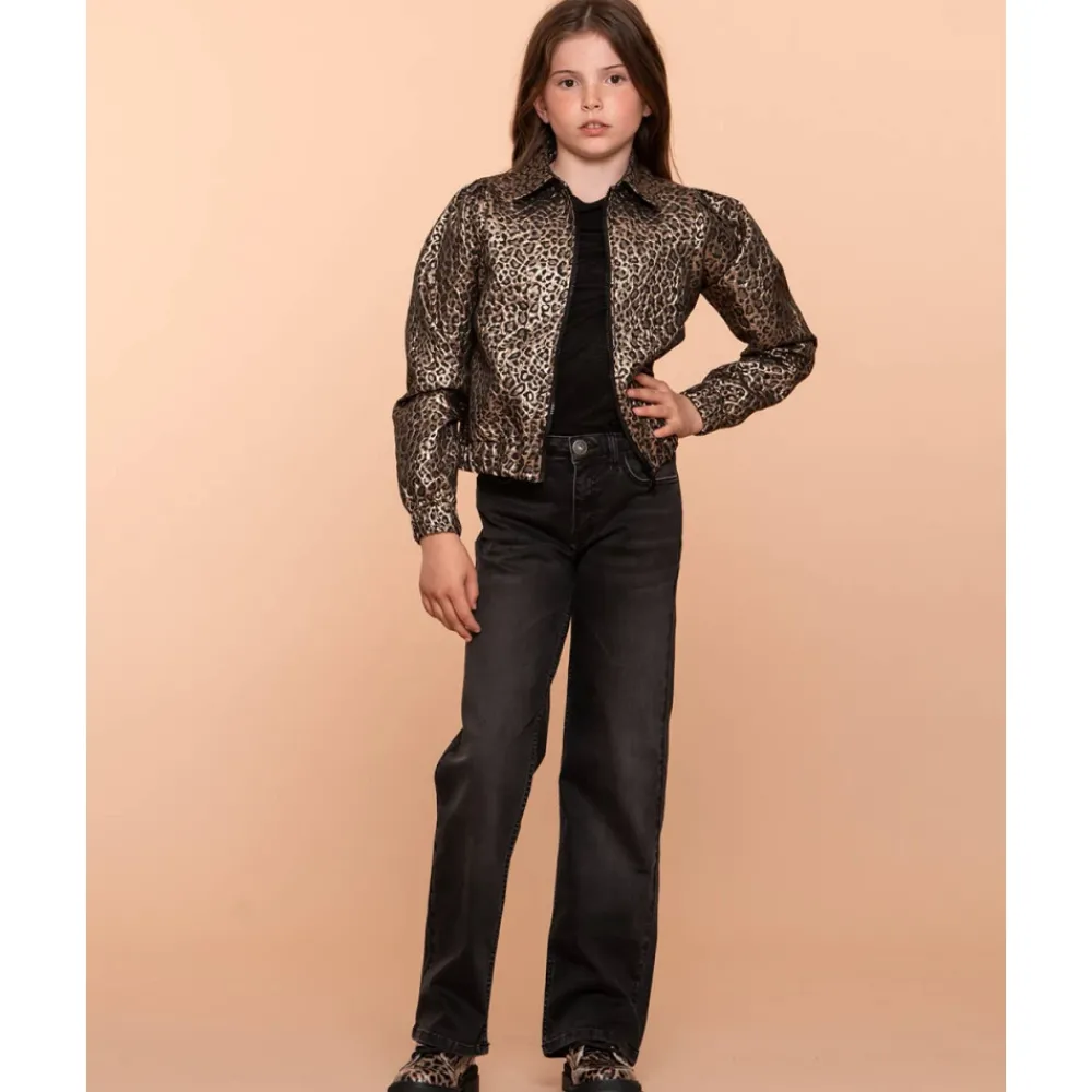 Geisha Jassen^Metallic Leopard Bomberjack