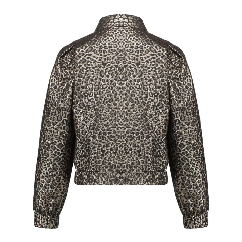 Geisha Jassen^Metallic Leopard Bomberjack