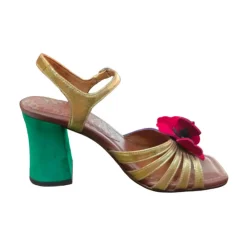 DAMES Chie Mihara Sandalen^Metallic Leren Sandalen met Hoge Hak