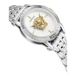DAMES Versace Metallic Zilveren Horloge