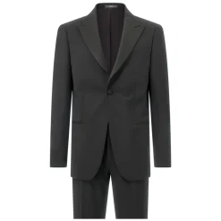 Heren Boggi Milano Kostuums^Micro Textured Suit in a Stretch Wool Blend
