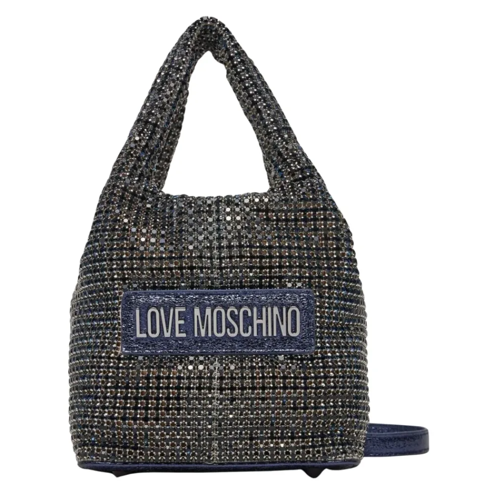 DAMES Love Moschino Middernachtblauwe Handtas met Strass