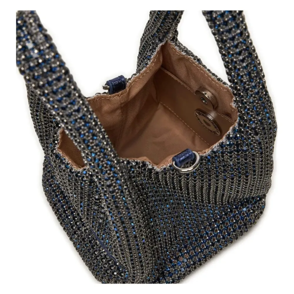 DAMES Love Moschino Middernachtblauwe Handtas met Strass