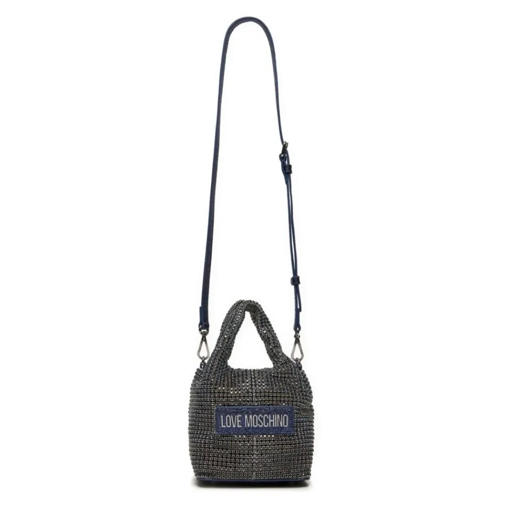 DAMES Love Moschino Middernachtblauwe Handtas met Strass