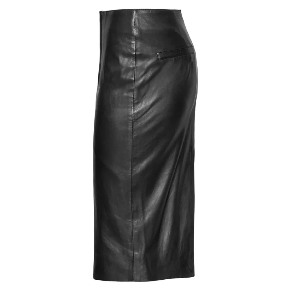 DAMES Bugatti Rokken^Midi Leren Rok