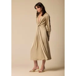 DAMES Kocca Jurken^Midi-jurk met gedrapeerde taille