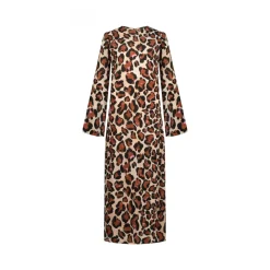 DAMES FABIENNE CHAPOT Jurken^Midi-jurk met luipaardprint