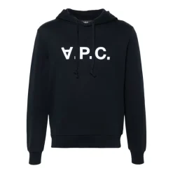 DAMES A.P.C. Hoodies & Sweatvesten^Midnight Blue Flocked Logo Sweater