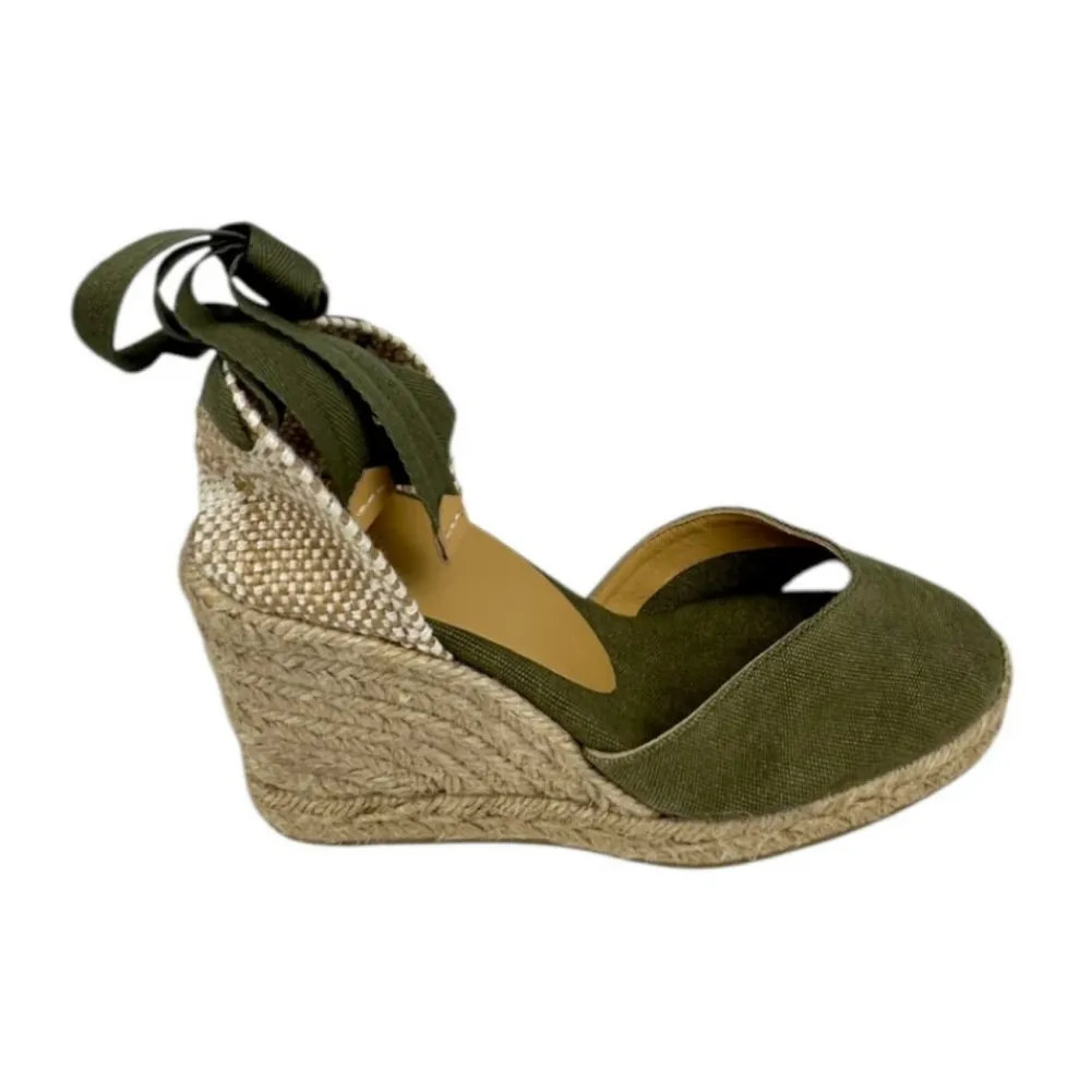 DAMES Castañer Sleehakken^Militaire Stijl Espadrilles