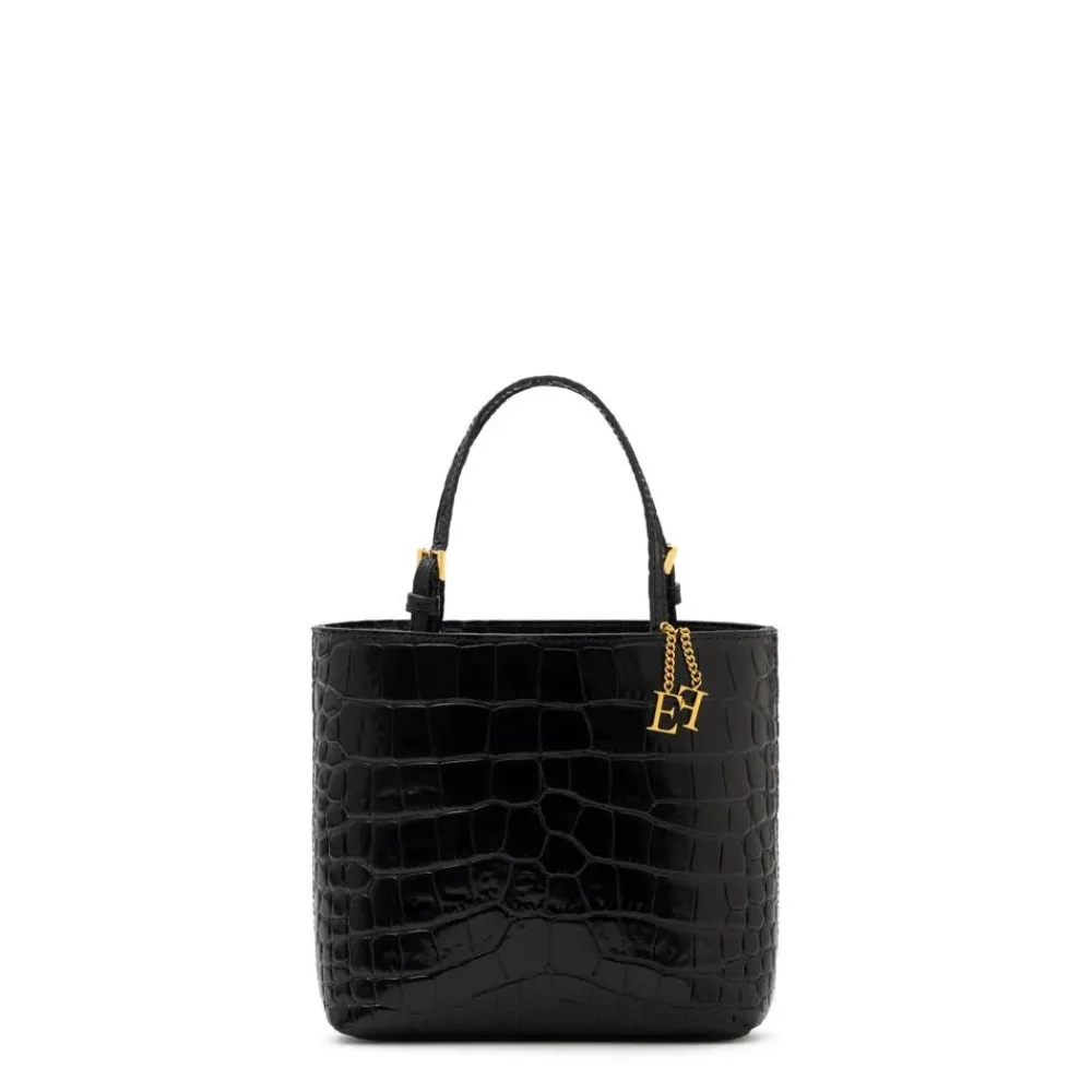 DAMES Elisabetta Franchi Heuptassen^Mini Leren Tote Bag met Logo Bedels