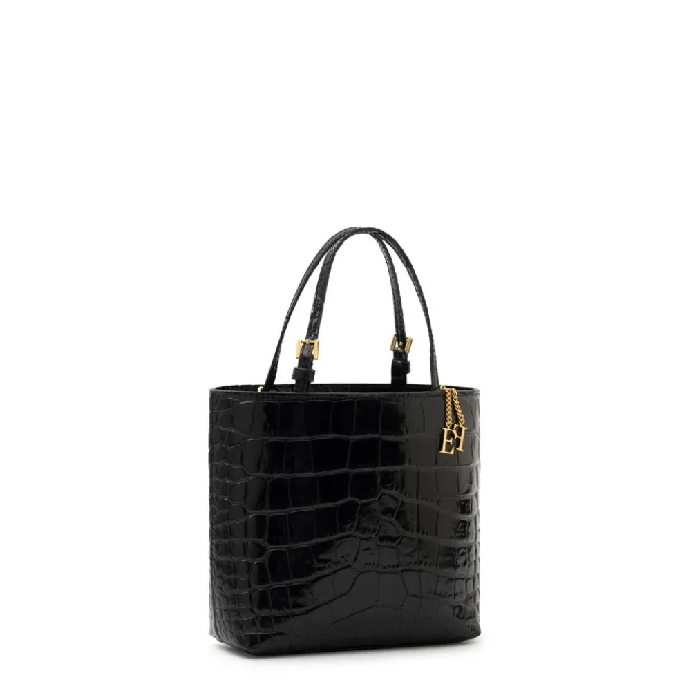 DAMES Elisabetta Franchi Heuptassen^Mini Leren Tote Bag met Logo Bedels