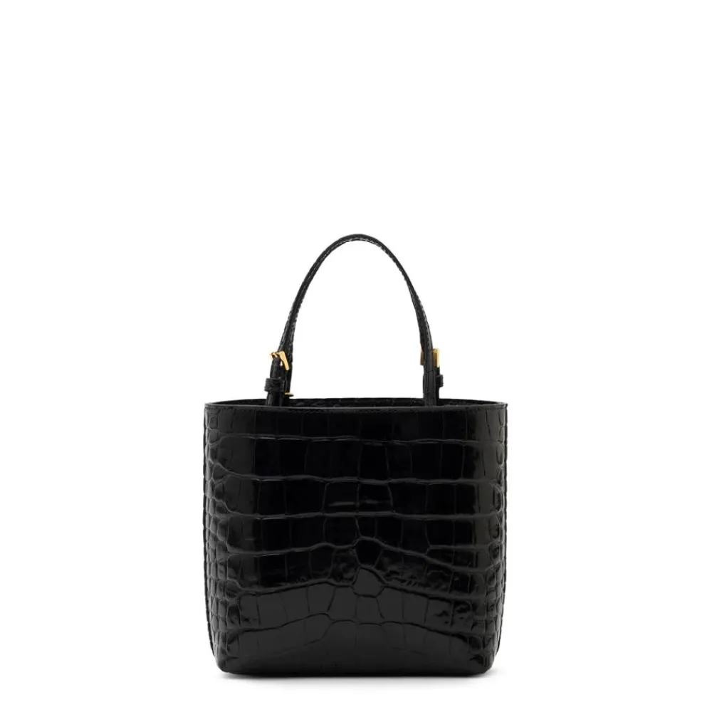 DAMES Elisabetta Franchi Heuptassen^Mini Leren Tote Bag met Logo Bedels