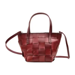 DAMES Dragon Diffusion Shoppers^Mini Manden Tas met Geweven Ontwerp