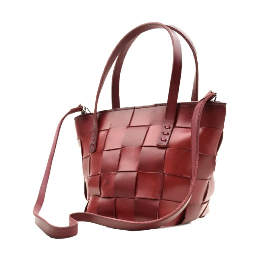 DAMES Dragon Diffusion Shoppers^Mini Manden Tas met Geweven Ontwerp