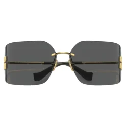 DAMES Miu Miu Wraparound Goudkleurige Zonnebril