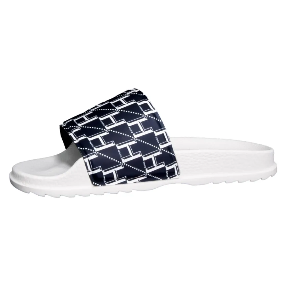 Heren Hugo Slippers^Moderne Open Achter Slides Wit