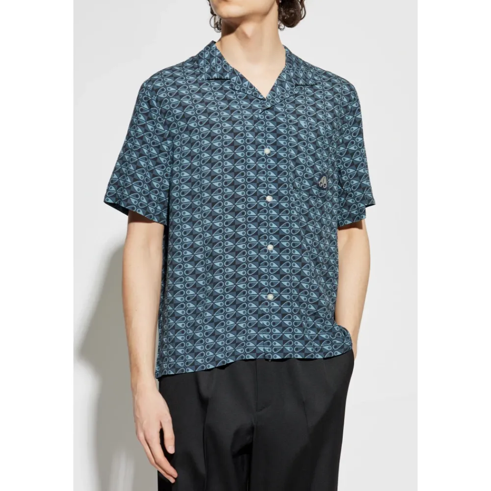 Heren Moose Knuckles Overhemden^Monogram Shirt