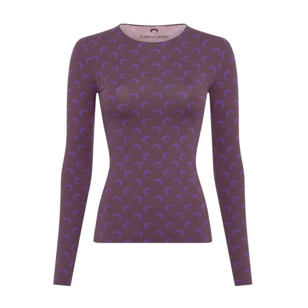 DAMES Marine Serre Moon Printed Jersey Ls Crewneck Top