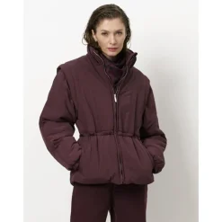 DAMES Dante 6 Jassen^Mulberry Red Puffer Waistcoat Jacket