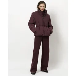 DAMES Dante 6 Jassen^Mulberry Red Puffer Waistcoat Jacket