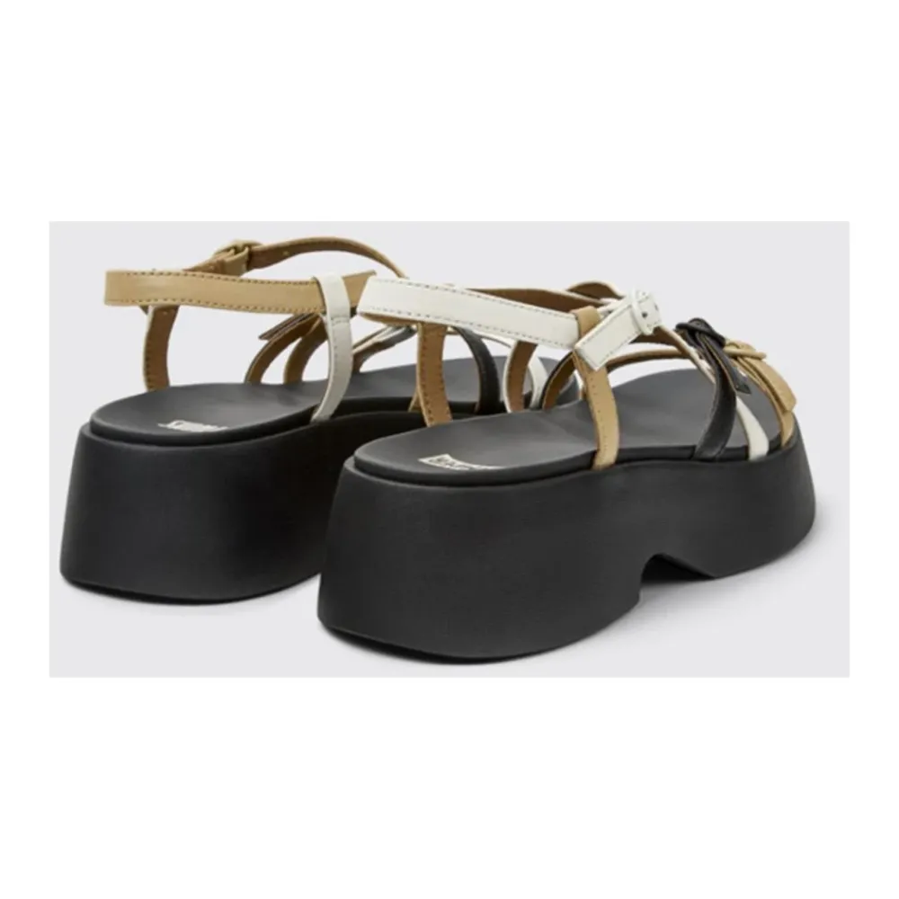 DAMES Camper Multicolor Leren Plateau Sandalen