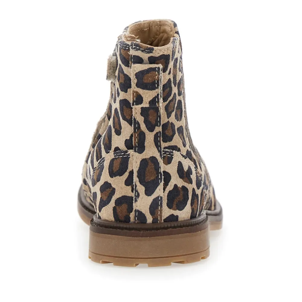 Pom D'Api Laarzen^Multicolor Luipaard Enkellaarzen met Logo