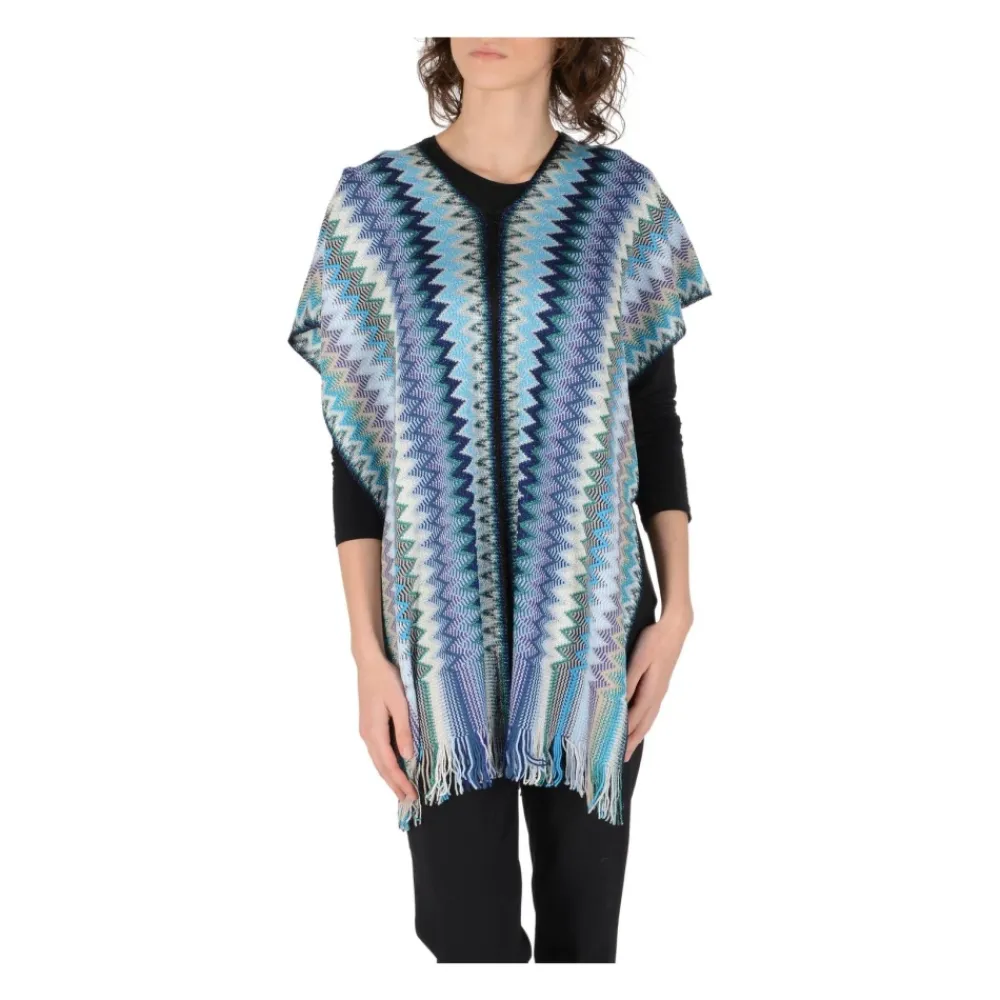 DAMES Missoni Sjaals^Multicolor Zigzag Gebreide Sjaal