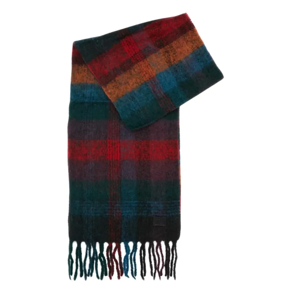 Heren Paul Smith Multicolour Check-Pattern Sjaal
