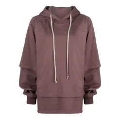 DAMES Rick Owens Hoodies & Sweatvesten^Multi-layered Sweater met Capuchon