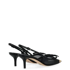 DAMES Elisabetta Franchi Nappa leer en mesh slingback
