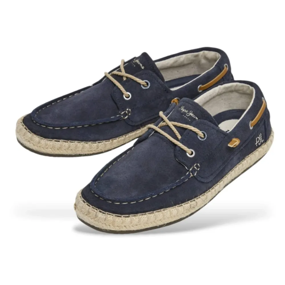 Heren Pepe Jeans Nautische Leren Bootschoenen