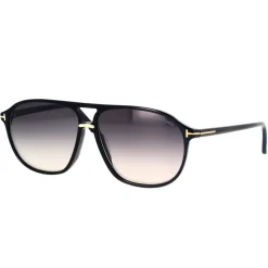 Heren Tom Ford Zonnebrillen^Navigator zonnebril met grijze lenzen