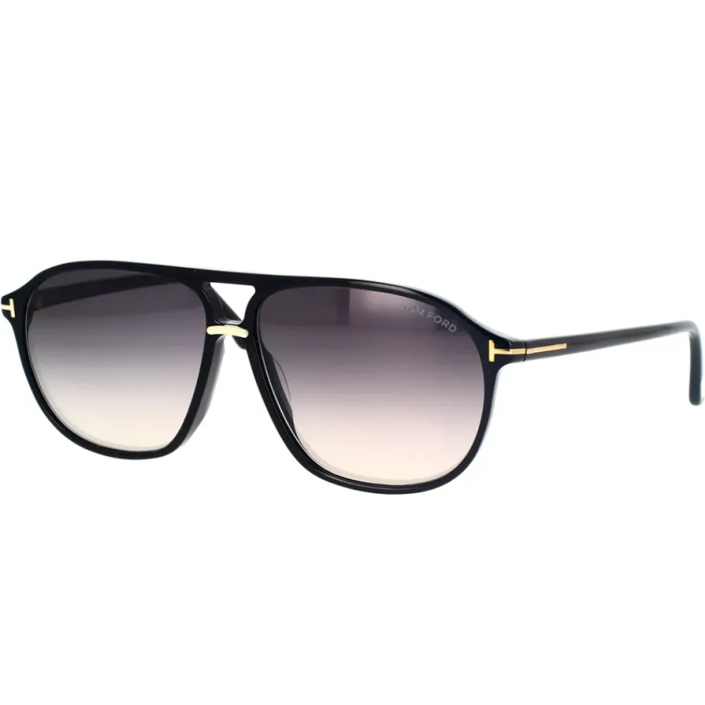 Heren Tom Ford Zonnebrillen^Navigator zonnebril met grijze lenzen