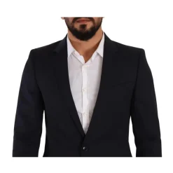 Heren Dolce & Gabbana Navy e Twee-Knoop Blazer