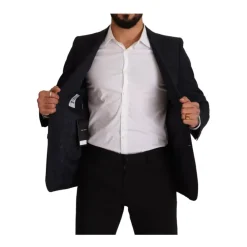 Heren Dolce & Gabbana Navy e Twee-Knoop Blazer
